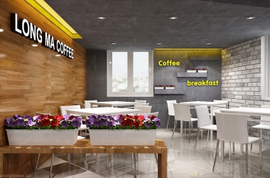 Thiết kế thi công nội thất nhà hàng cafe Long Mã