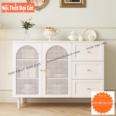 Tủ gỗ mây lưu trữ đồ TGM017