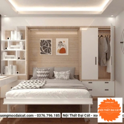 Giường gấp thành tủ hiện đại GG020
