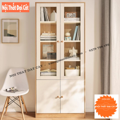 Tủ sách phòng khách thiết kế đẹp KS234