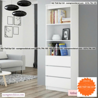 Tủ sách bằng gỗ thiết kế đơn giản KS238