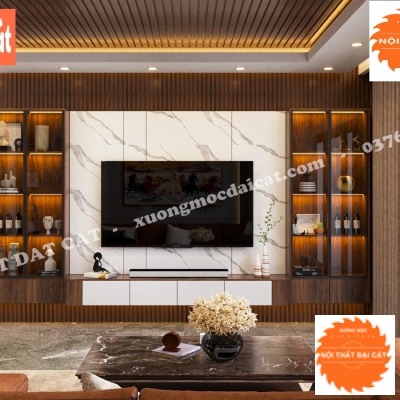 Vách ốp kệ tivi VO054