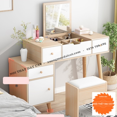 Bàn trang điểm thiết kế gương gập BTĐ137