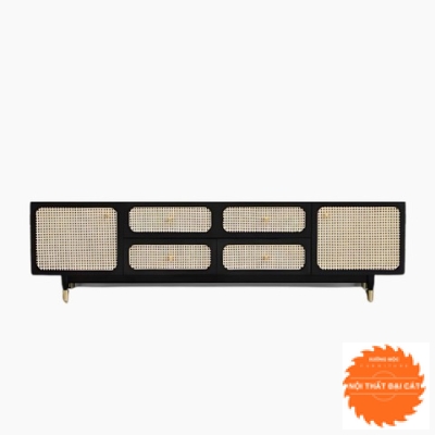 Kệ tivi gỗ cánh mây thiết kế hiện đại KTM038
