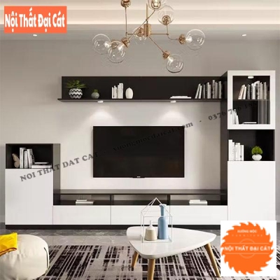 Kệ tivi tích hợp tủ trang trí hiện đại KKH109