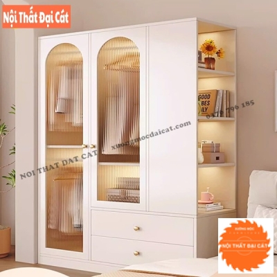 Tủ áo quần kính sọc sang trọng T486
