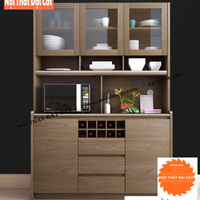 Tủ đựng đồ nhà bếp cánh kính TBN075