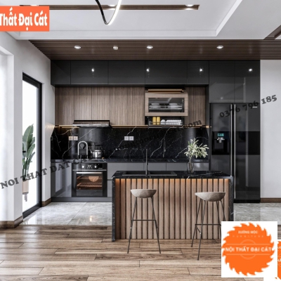Bàn đảo bếp nhỏ giữa nhà bếp ĐB045