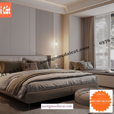 Giường bọc nệm cao cấp GBN006