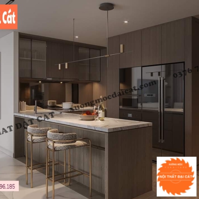 Bàn đảo bếp kết hợp với tủ bếp ĐB046