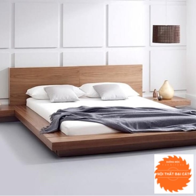 Giường ngủ bệt gỗ thiết kế đẹp G053