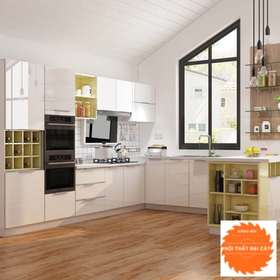Tủ bếp thiết kế sang trọng cho nhà bếp gia đình TB0052