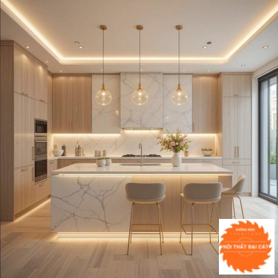 Tủ bếp gỗ hiện đại TB0146
