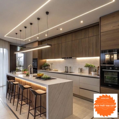 Tủ bếp gỗ hiện đại TB0149