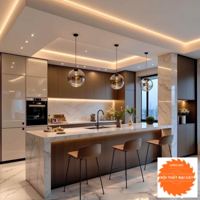 Tủ bếp gỗ hiện đại TB0150