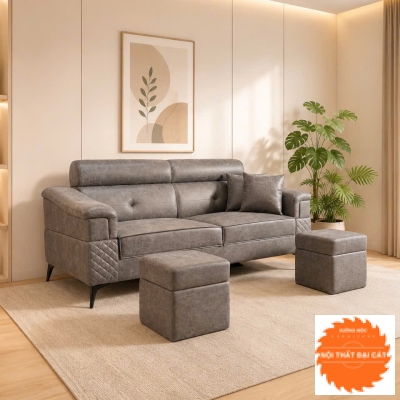 Băng ghế sofa xám