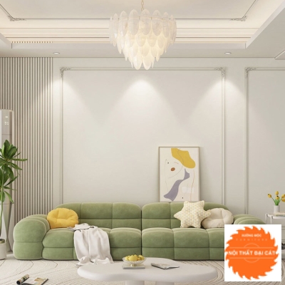Băng ghế sofa xanh lá sang trọng