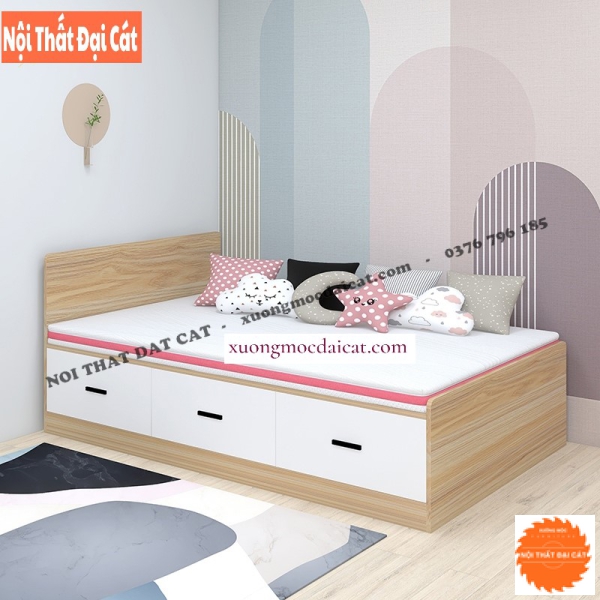 Giường trẻ em thiết kế kèm tủ GTE025