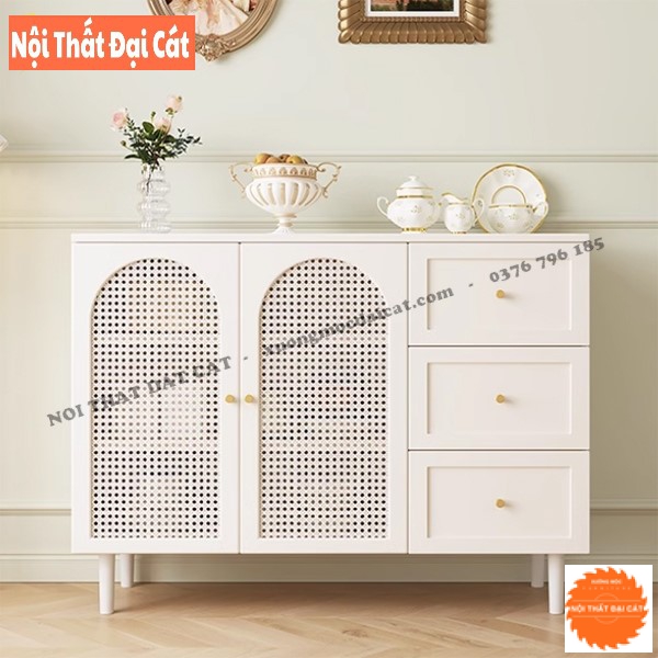 Tủ gỗ mây lưu trữ đồ TGM017