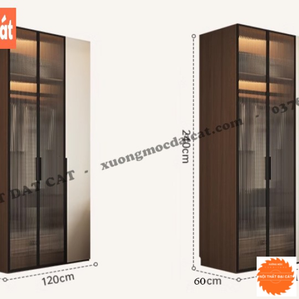 Tủ áo quần cánh kính hàng thiết kế TA480