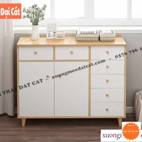 Tủ đựng đồ dáng thấp bằng gỗ TĐ095