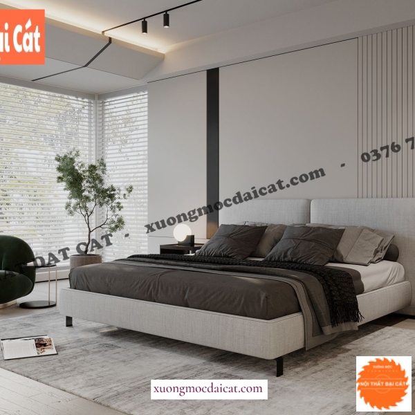 Giường bọc nệm cao cấp GBN008