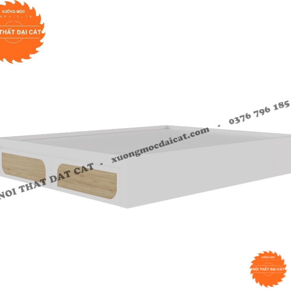 Giường ngủ không đầu giường 2 hộc kéo G130