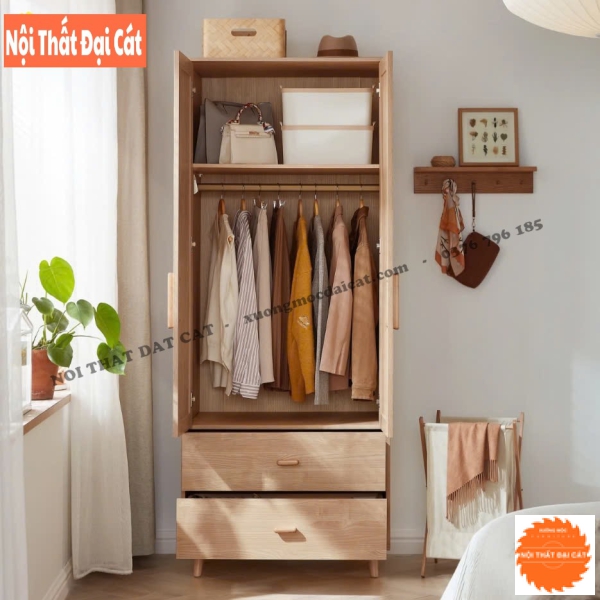 Tủ áo quần thiết kế 2 cánh TA484