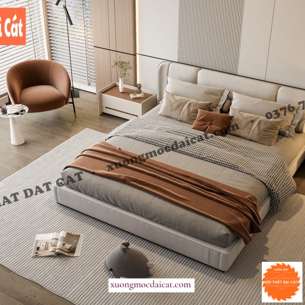 Giường bọc nệm cao cấp GBN009