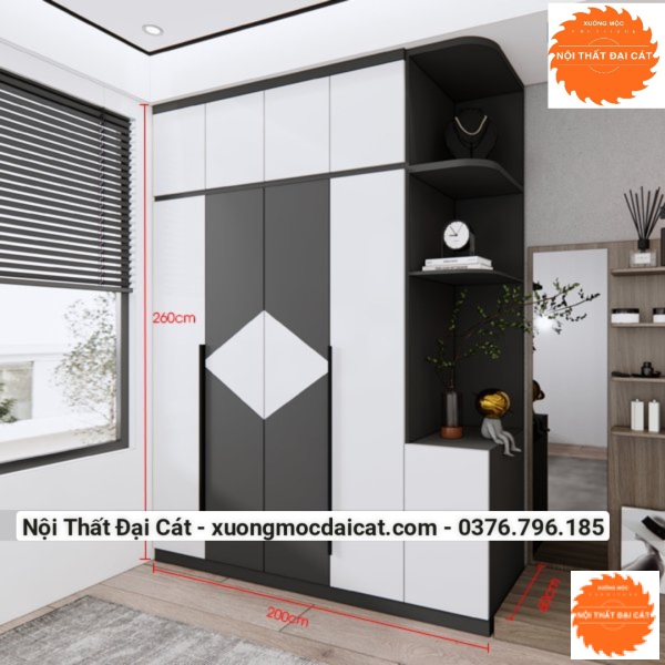 Tủ áo quần hiện đại MS22227