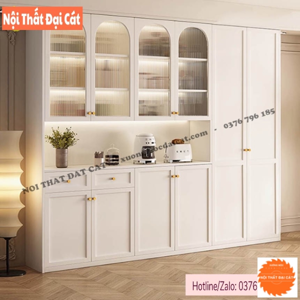 Tủ bếp bằng gỗ để đồ hiện đại TBN121
