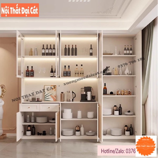 Tủ bếp bằng gỗ để đồ hiện đại TBN121