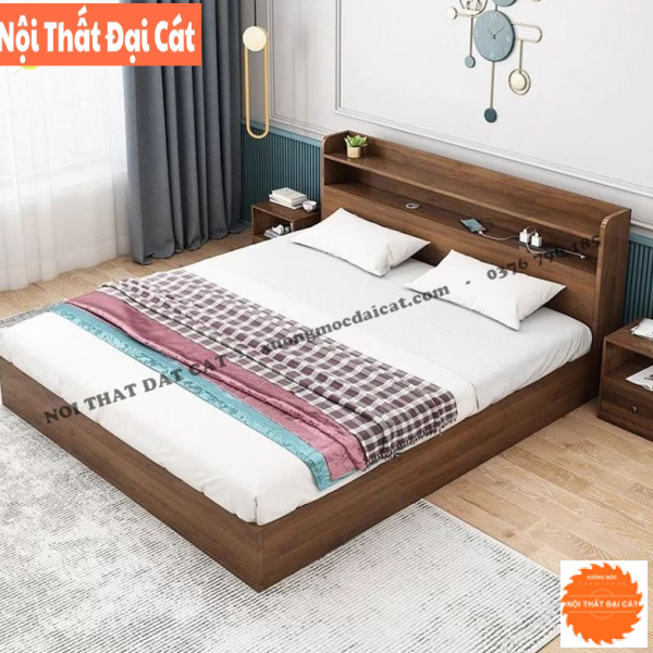 Giường ngủ có đầu giường tiện dụng G141