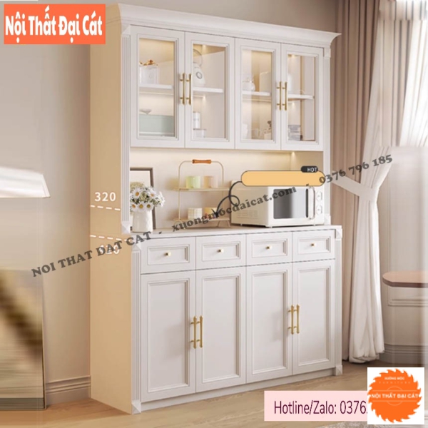 Tủ bếp đẹp để đồ đa năng, hiện đại TBN122