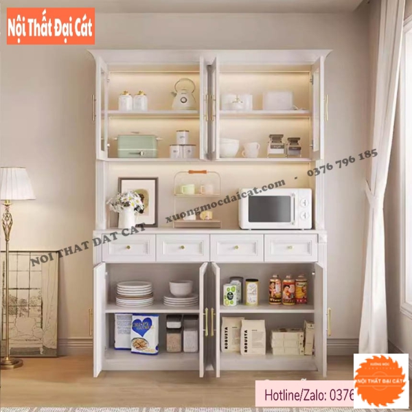 Tủ bếp đẹp để đồ đa năng, hiện đại TBN122