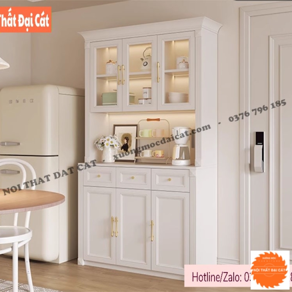 Tủ bếp đẹp để đồ đa năng, hiện đại TBN122