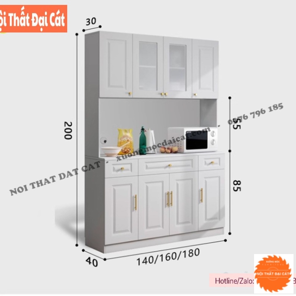 Tủ kệ bếp để đồ đa năng bằng gỗ TBN123