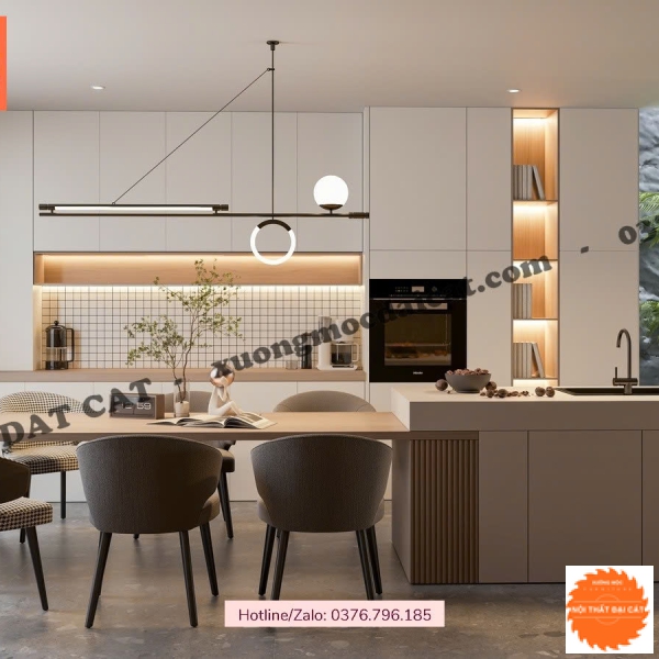 Bàn đảo kết hợp bàn ăn ĐB033