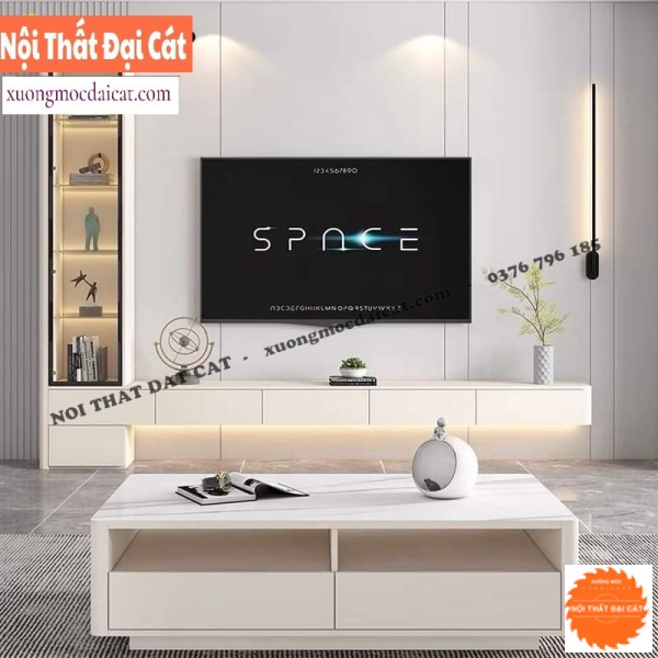 Kệ tivi treo tường trắng KTV354
