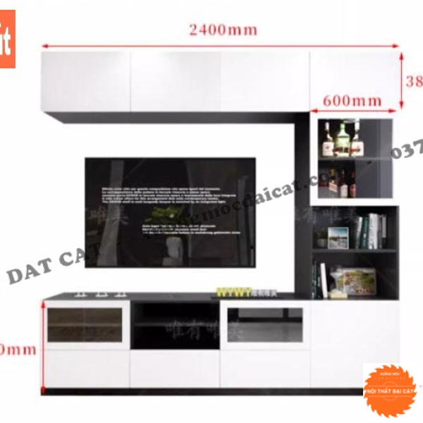 Kệ tivi kết hợp trang trí KKH108