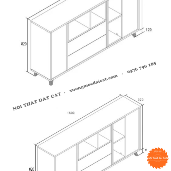 Tủ trang trí đựng đồ gia đình TĐ085