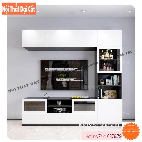 Kệ tivi kết hợp trang trí KKH108