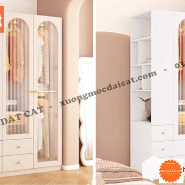 Tủ áo quần kính sọc hiện đại T485