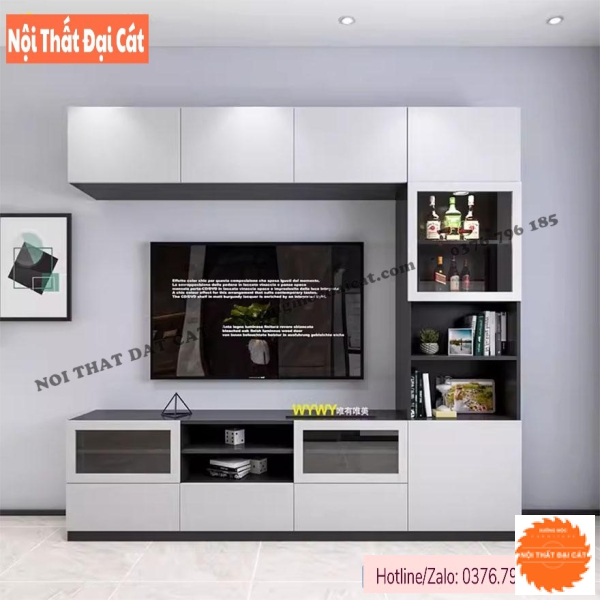 Kệ tivi kết hợp trang trí KKH108