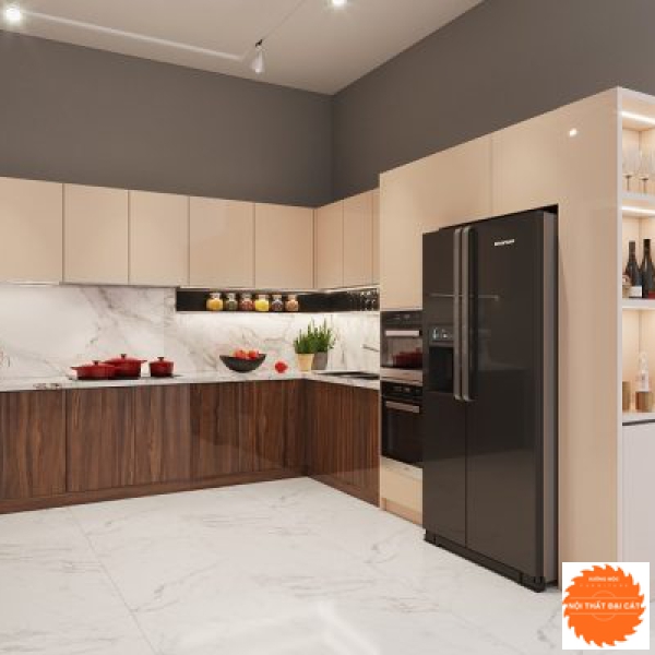 Hệ tủ bếp cao cấp thiết kế tối giản TB0090