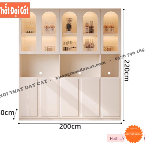 Tủ bếp đựng chén đĩa sang trọng TBN126
