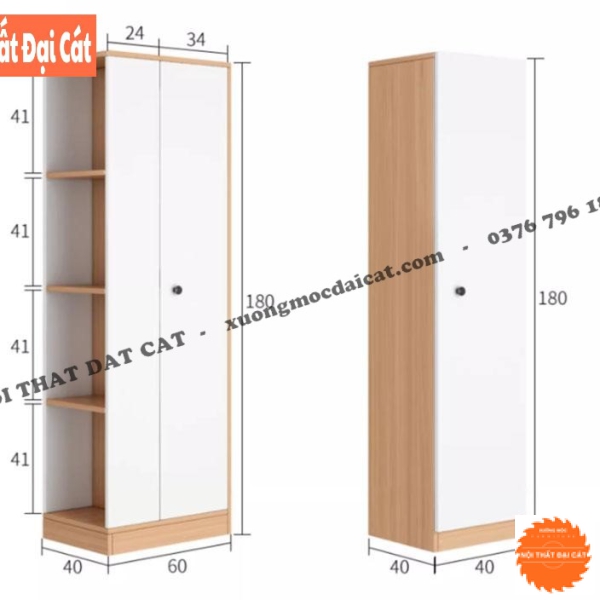 Tủ áo quần thiết kế đẹp - nhỏ gọn TA449