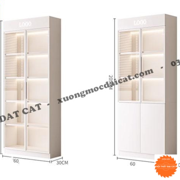 Kệ tủ trưng bày mỹ phẩm cánh kính KG047