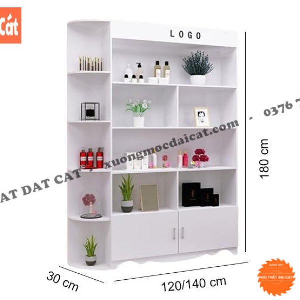 Kệ tủ trưng bày trang trí bằng gỗ KG048