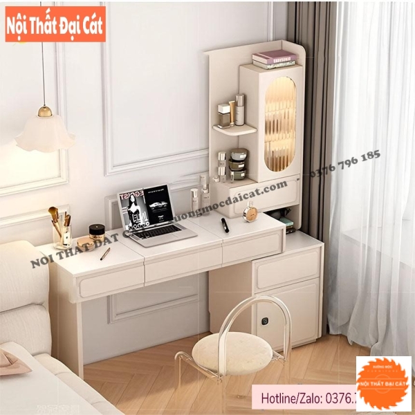 Bàn trang điểm tone trắng hiện đại BTĐ138